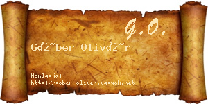 Góber Olivér névjegykártya