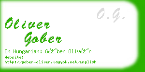 oliver gober business card